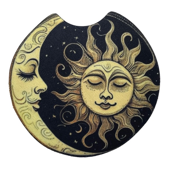 Boho Sun & Moon Car Coasters - Picture 6 of 13